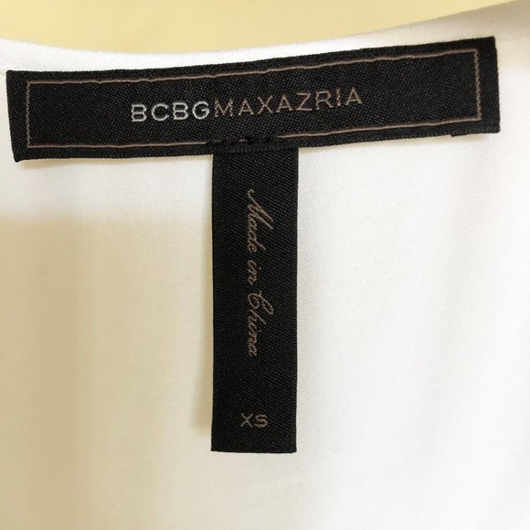 White BCBGMaxAzria High Low Dress (minor holes) - Picture 6 of 6